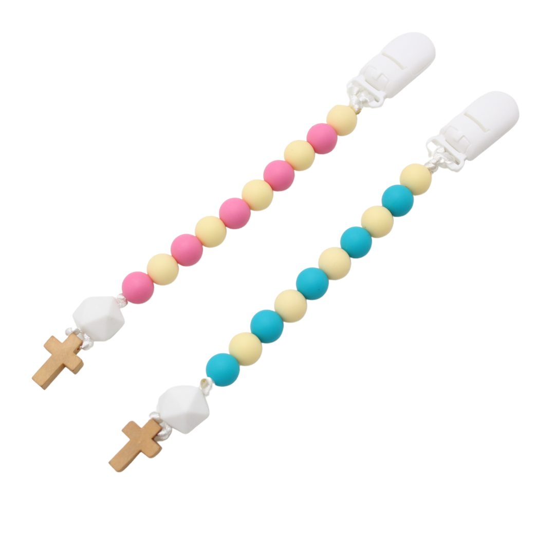 Clip On Silicone Baby Rosary - One Decade