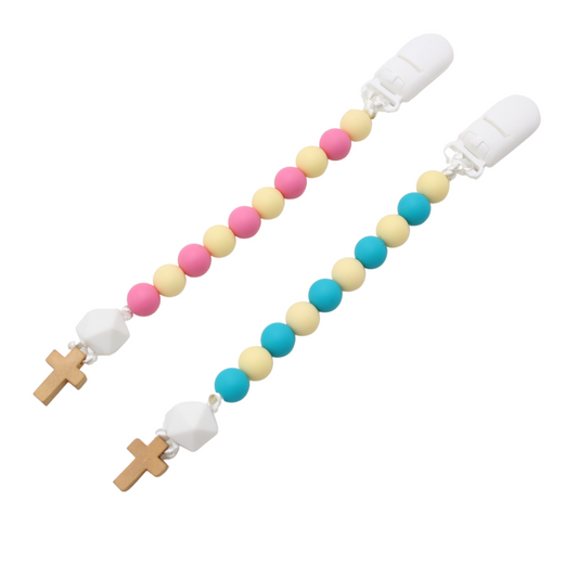 Clip On Silicone Baby Rosary - One Decade