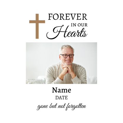 Personalised White Memorial Pillar Candle - 15cm