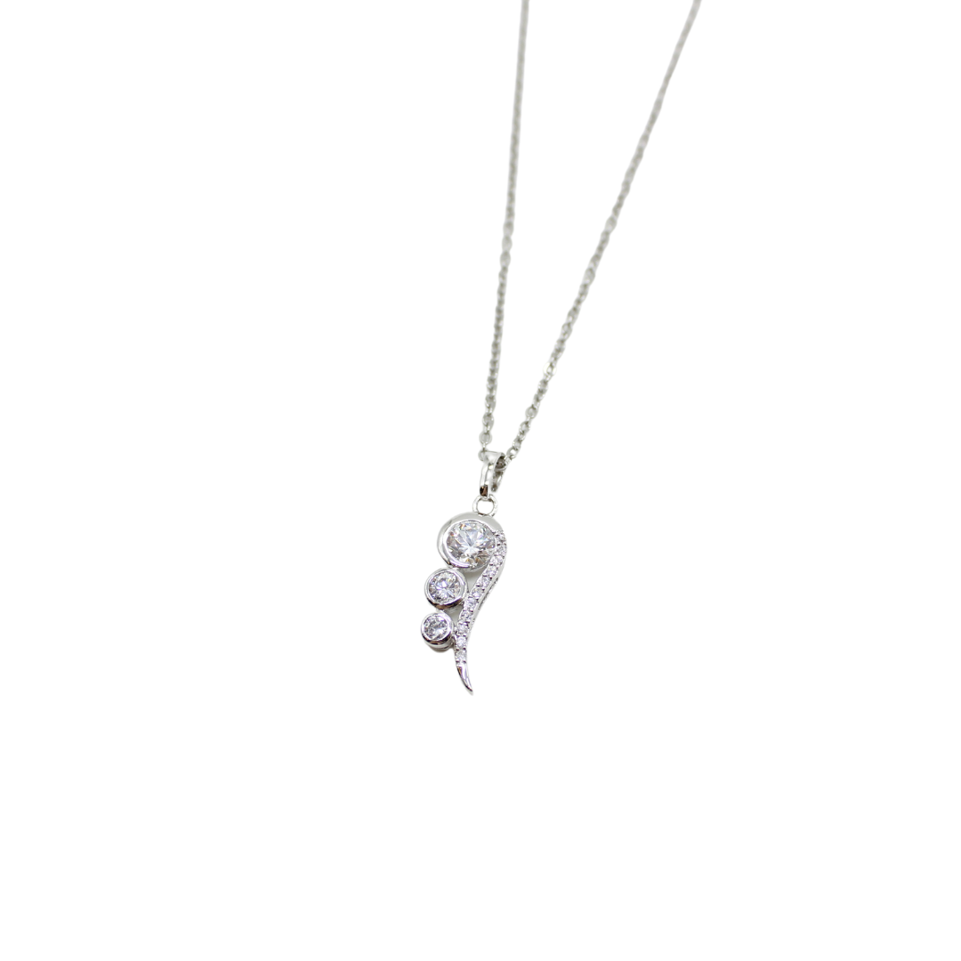 Silver Angel Wing Pendant/Chain Set