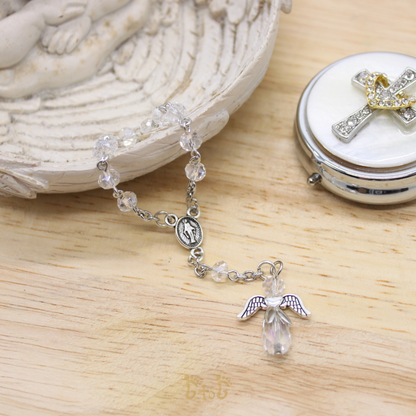 One Decade Rosary Chaplet White/Blue/Pink (Personalisation Available)
