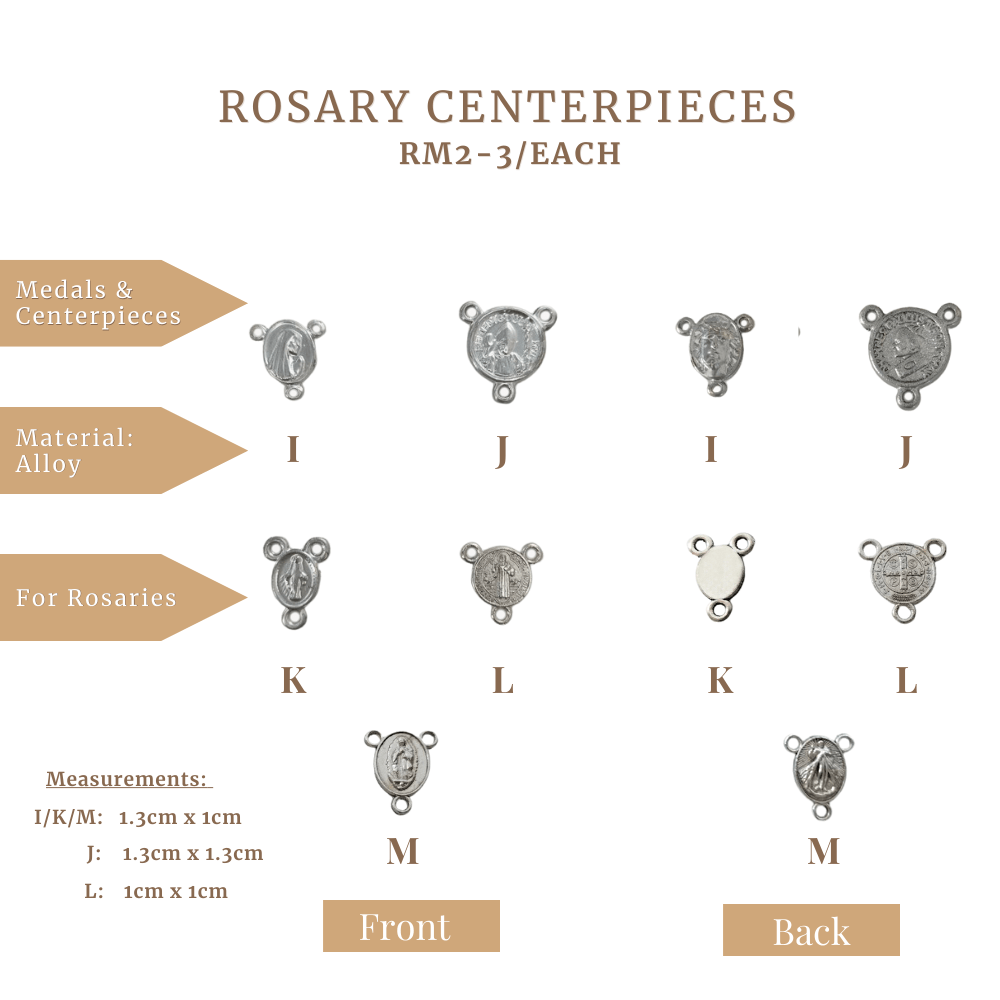 Alloy Centrepieces for Rosaries DIY (Assorted Designs)