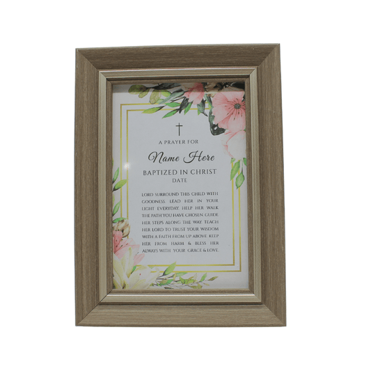 Baptism Prayer Plaque (With Name & Date Personalisation)