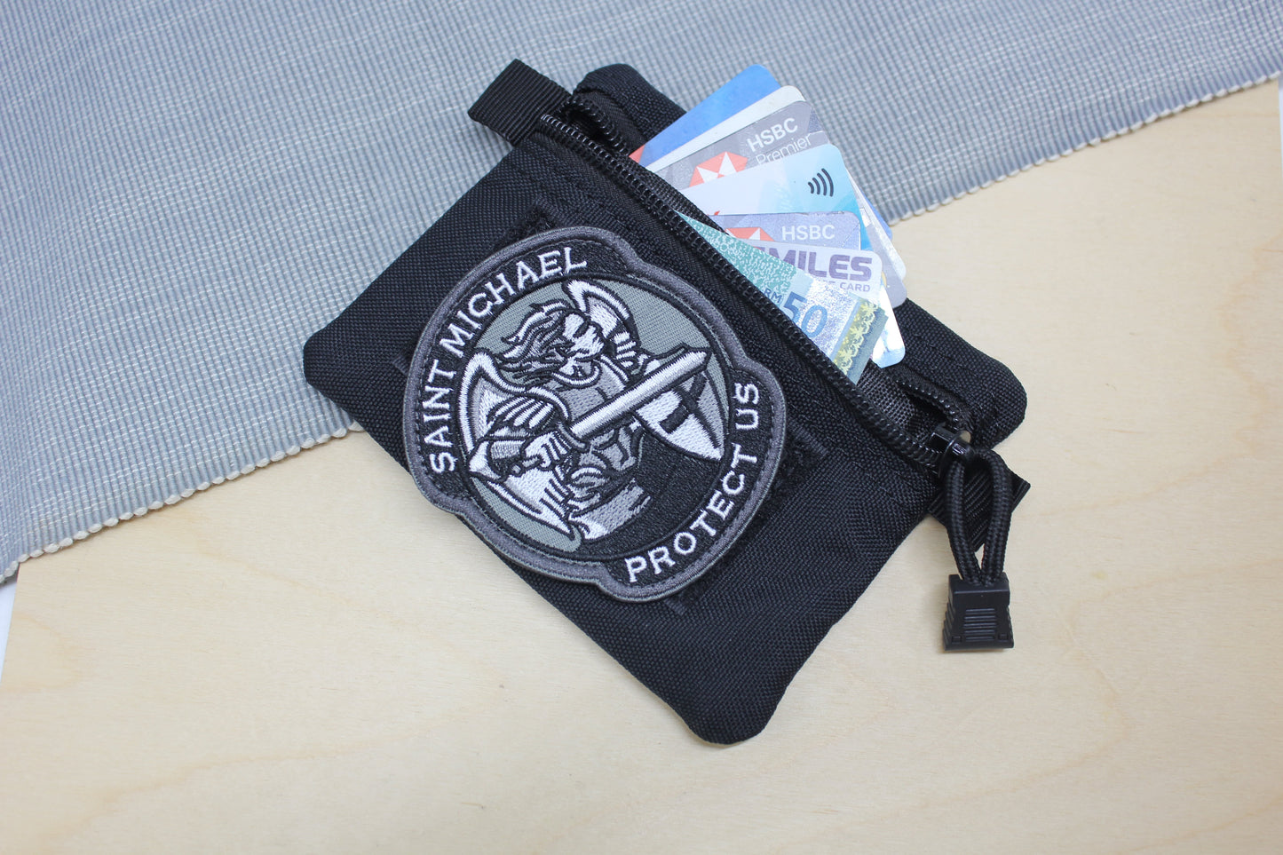 Canvas Wallet with St Michael Badge
