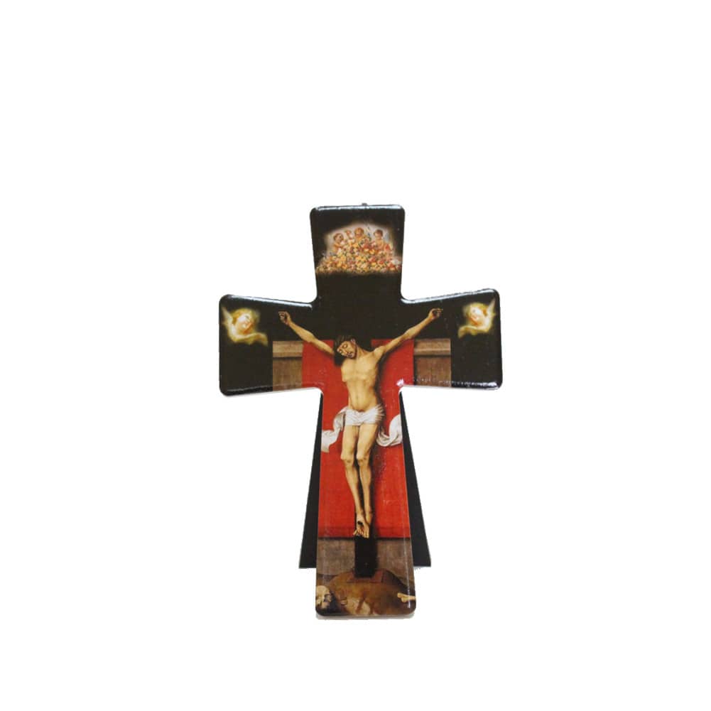 Ceramic Table/Wall Cross - Crucifixion/Resurrection/Crucified Christ - 18cm