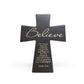 Ceramic Wall/Table Cross - Believe