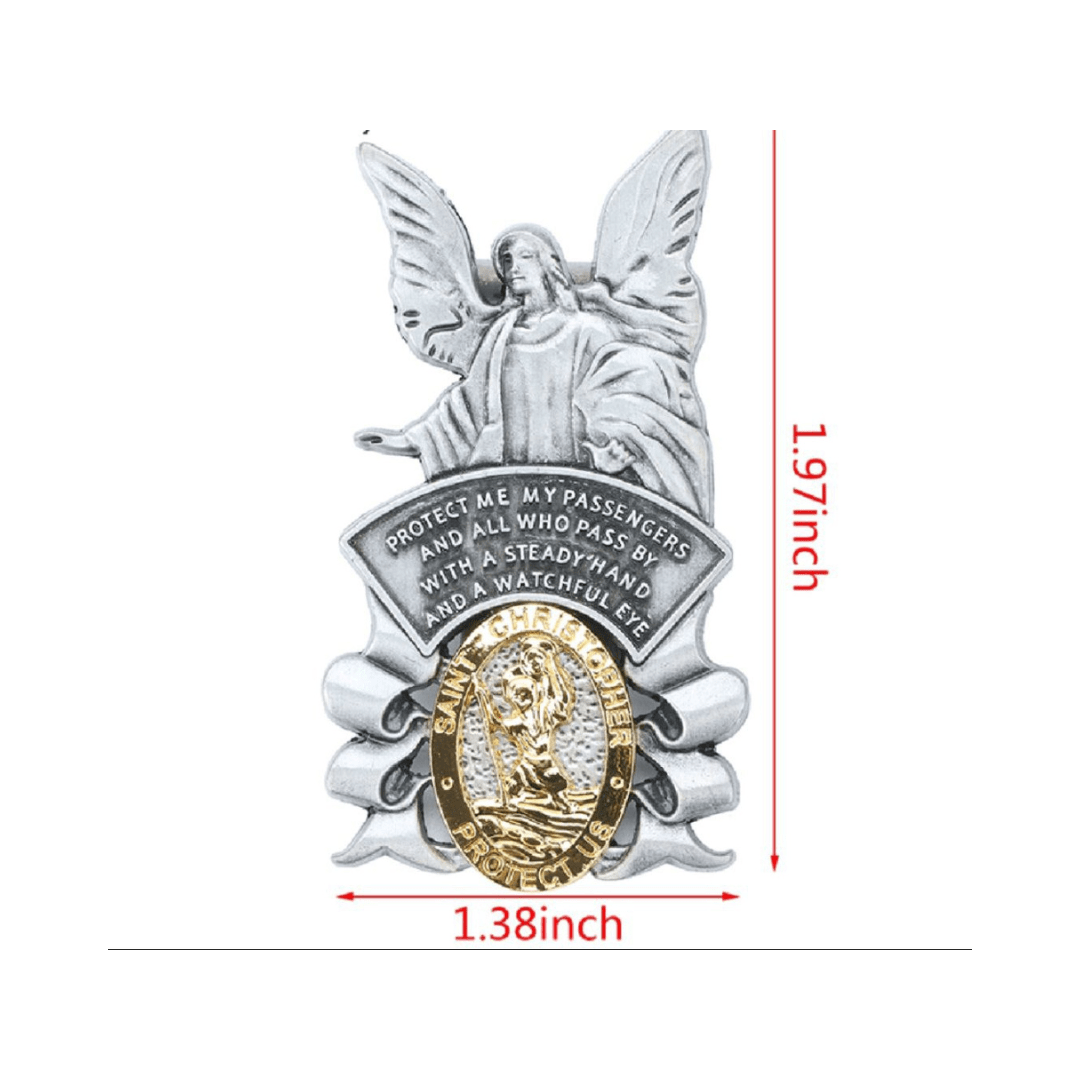 Guardian Angel & Saint Christopher Car Visor Clip