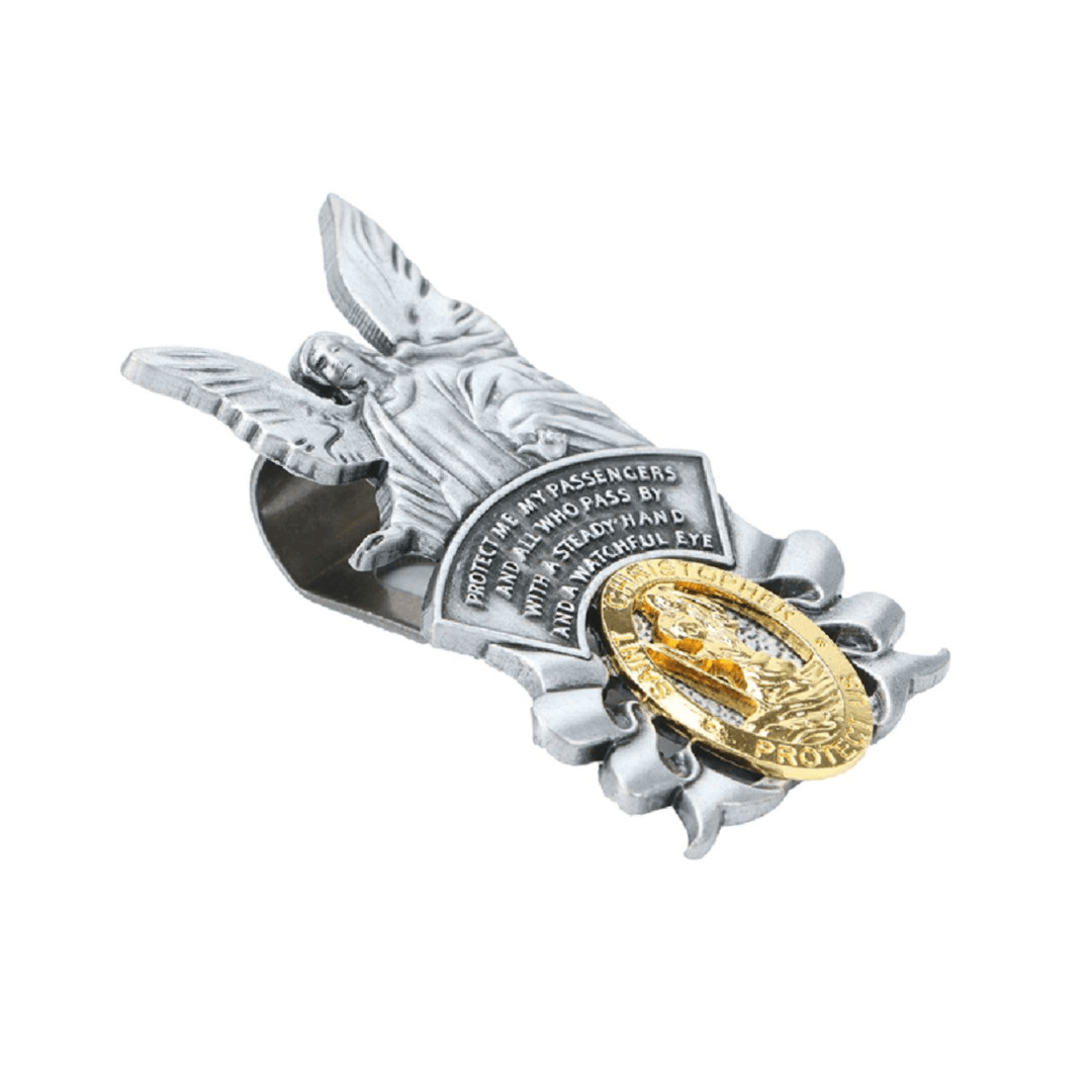 Guardian Angel & Saint Christopher Car Visor Clip
