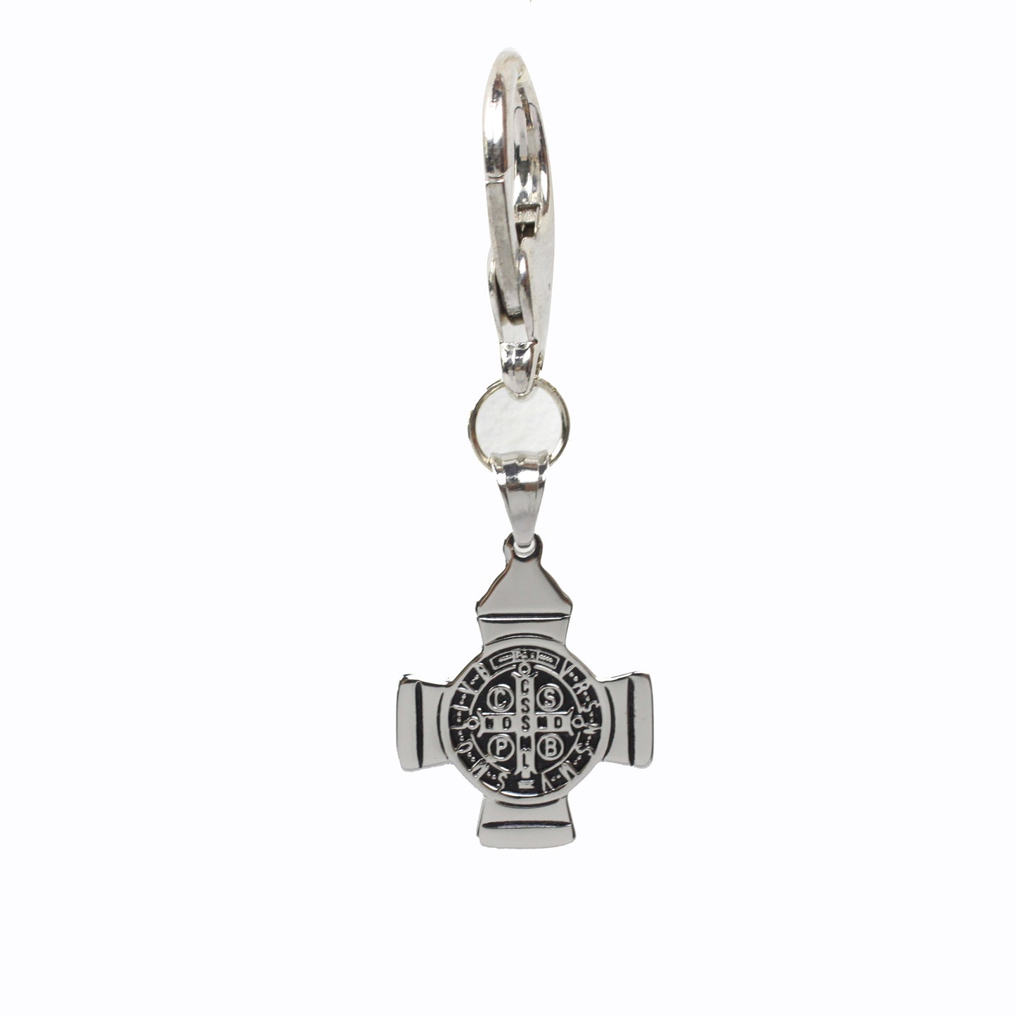 Stainless Steel St Benedict Keychain/Bag Charm