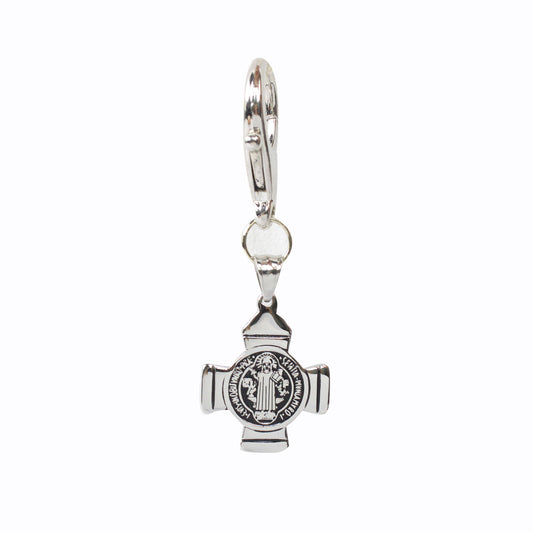 Stainless Steel St Benedict Keychain/Bag Charm