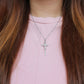 Zircon Crystal Cross/Chain Set