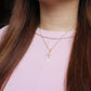 Zircon Crystal Cross/Chain Set (gold plated)