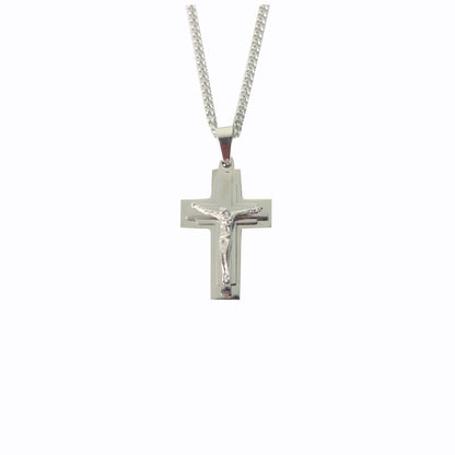 Stainless Steel  Crucifix/Chain Chunky