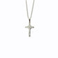 Stainless Steel St Benedict Crucifix/Chain - Silver small
