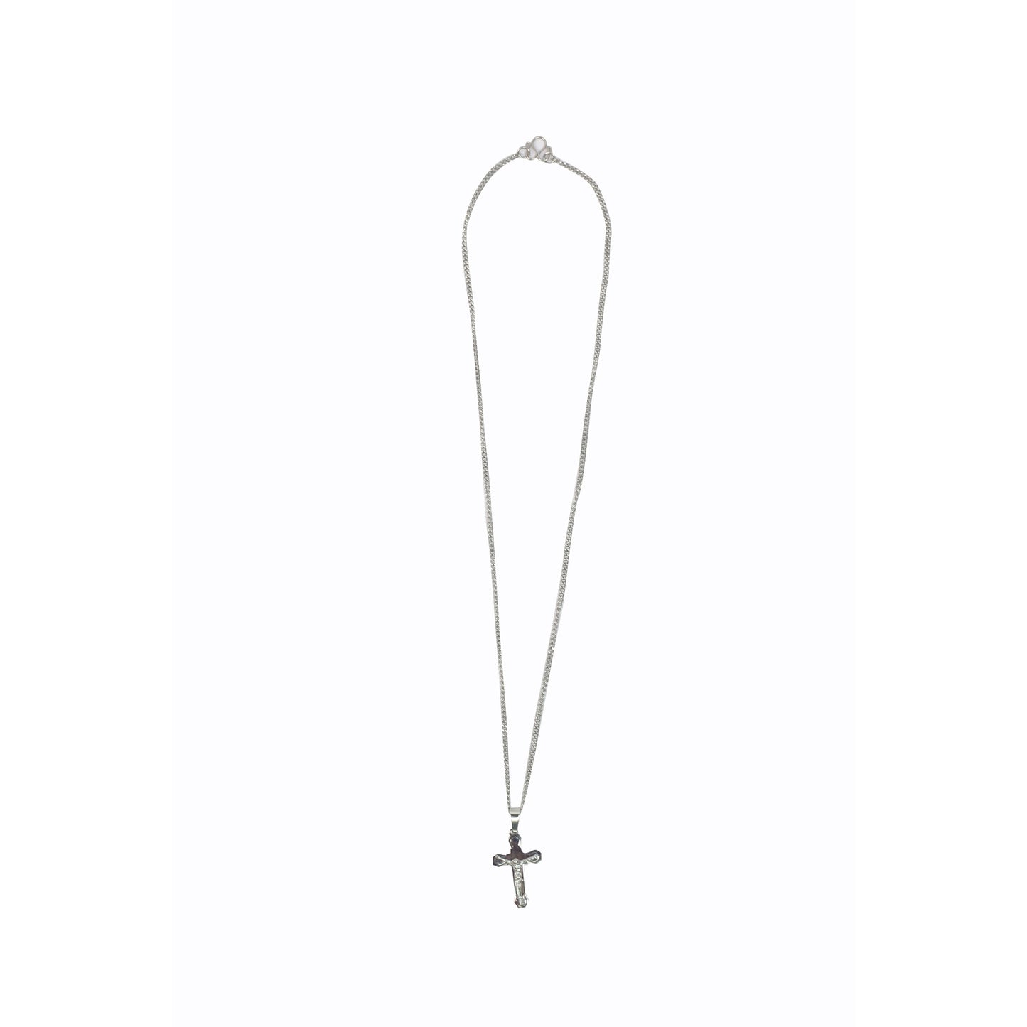 Stainless Steel Crucifix/Chain (Flower)