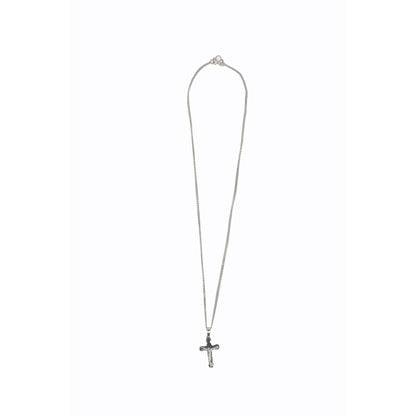 Stainless Steel Crucifix/Chain (Flower)