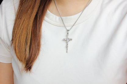 Stainless Steel Papal Crucifix/Chain