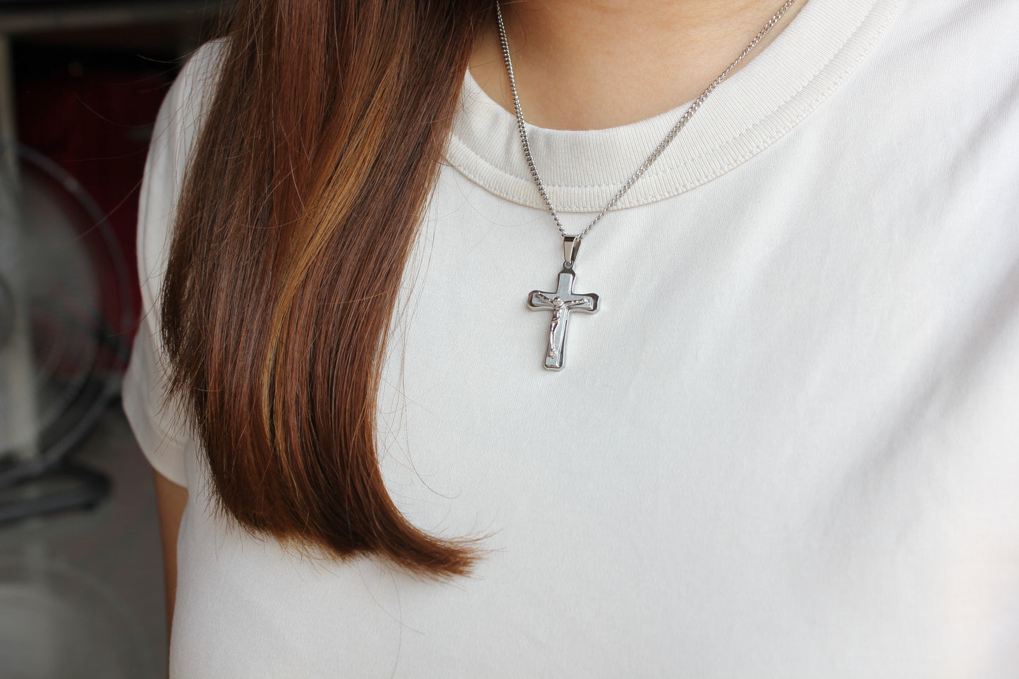 Stainless Steel  Crucifix 2.5cm/Chain