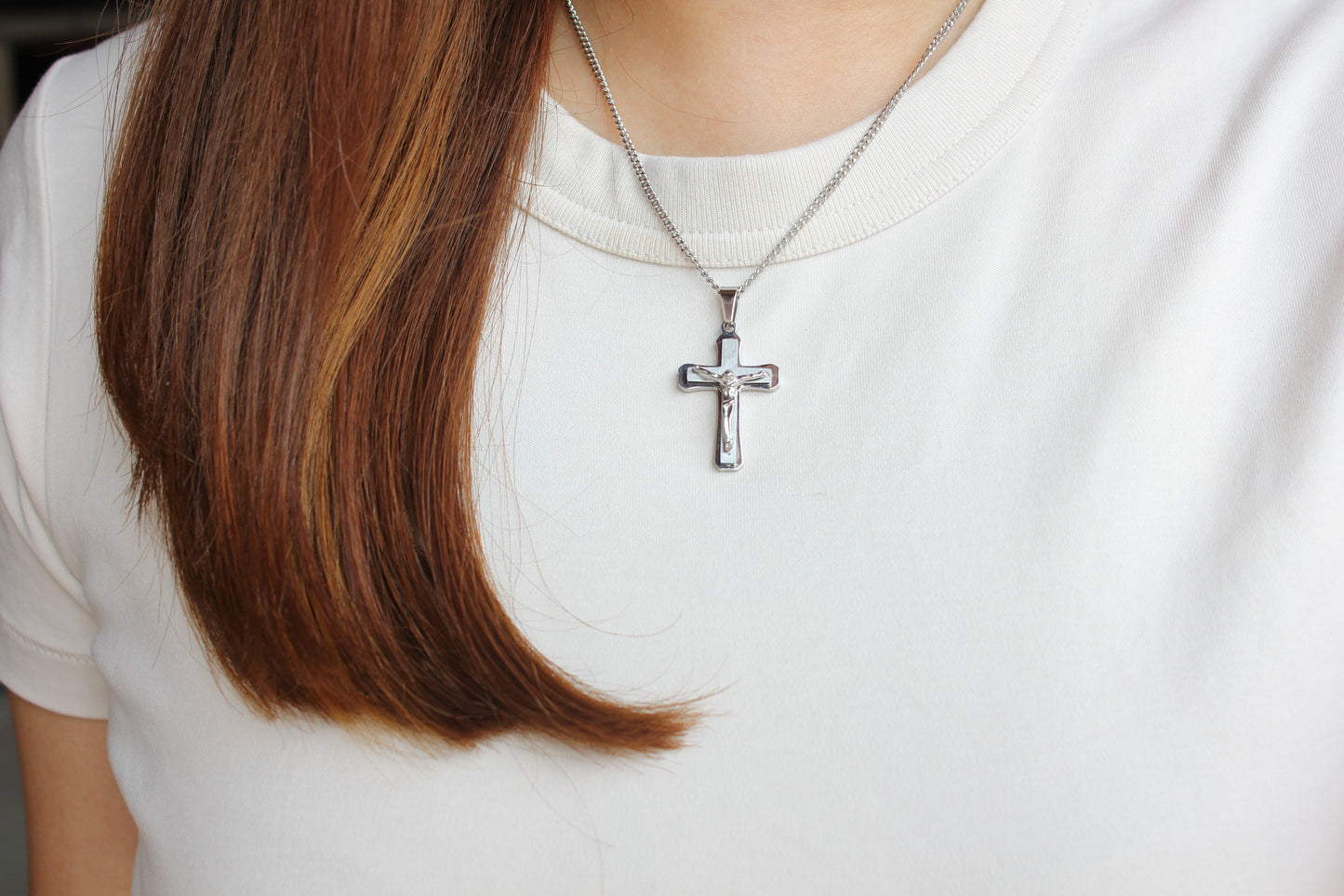 Stainless Steel  Crucifix 2.5cm/Chain