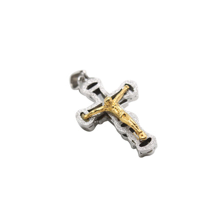 Stainless Steel Crucifix/Chain (Gold Corpus)
