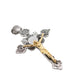 Stainless Steel Brown Gold Plated Crucifix/Chain (Monstrance like)