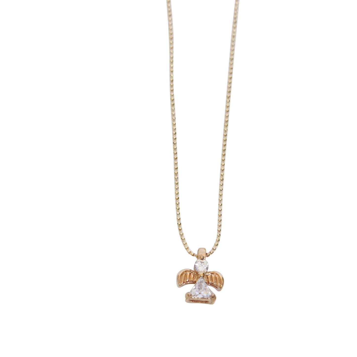 Stainless Steel Angel Pendant/Chain (gold plated)