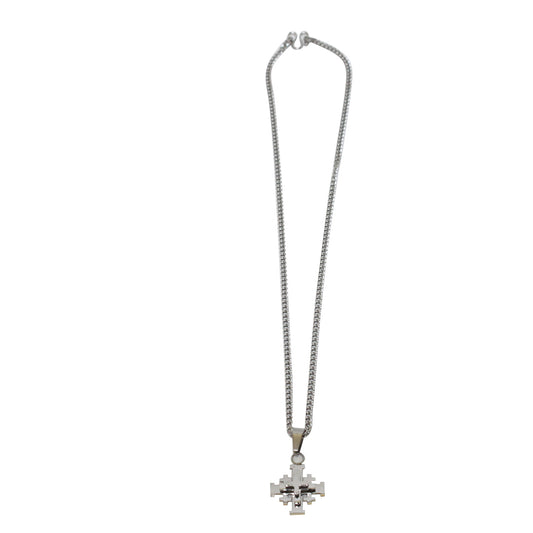 Stainless Steel  Jerusalem Crucifix/Chain