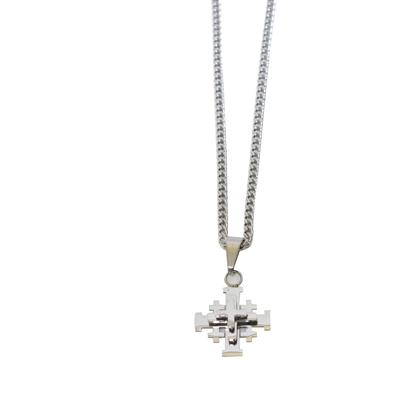 Stainless Steel  Jerusalem Crucifix/Chain