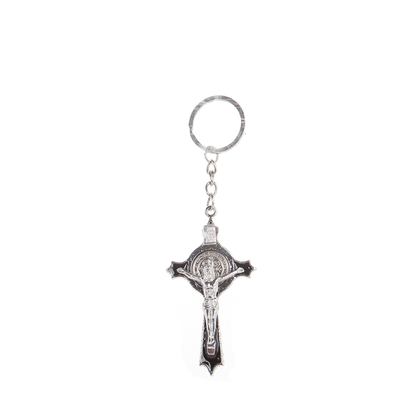 Metal St Benedict Keychain - Black/Blue/Red/Silver