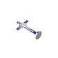 Metal St Benedict Standing Crucifix -10cm (Red/Blue/Green/Black)