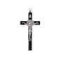 Metal St Benedict Wall Crucifix - Black (25cm)