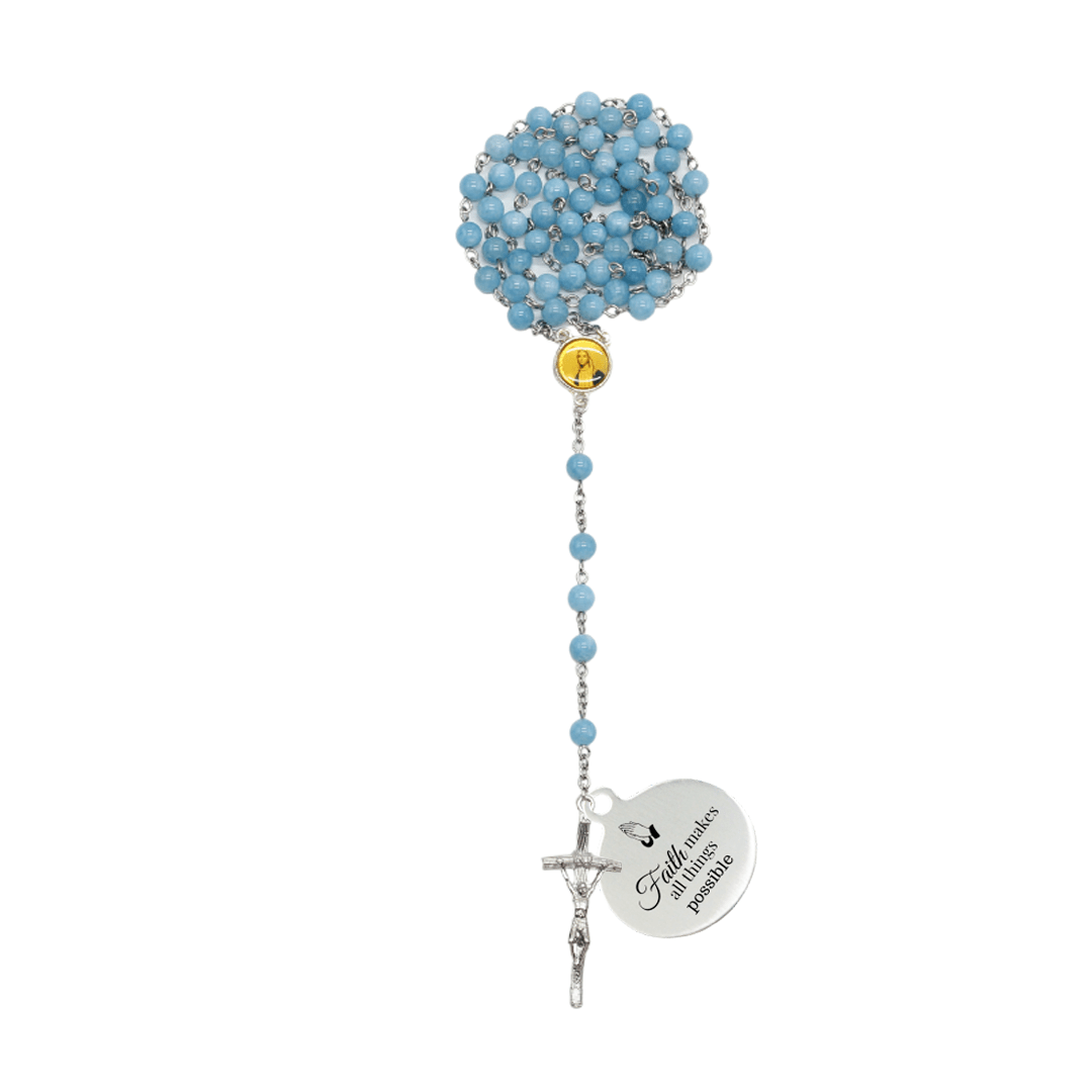 Natural Stone Rosary - 21 Stone Designs Available (Personalisation Available)