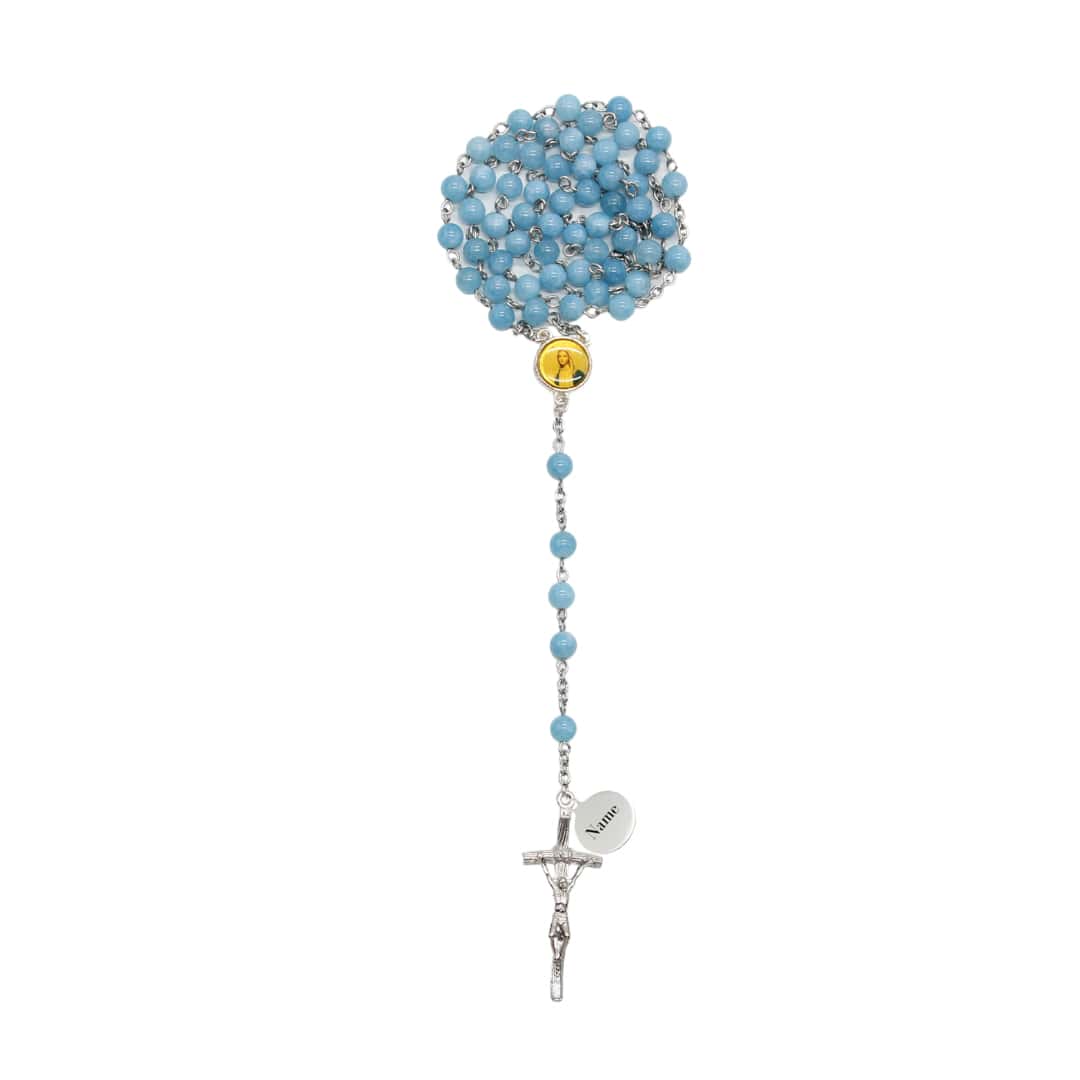 Natural Stone Rosary - 21 Stone Designs Available (Personalisation Available)