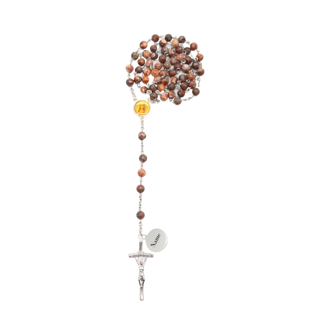 Natural Stone Rosary - 21 Stone Designs Available (Personalisation Available)