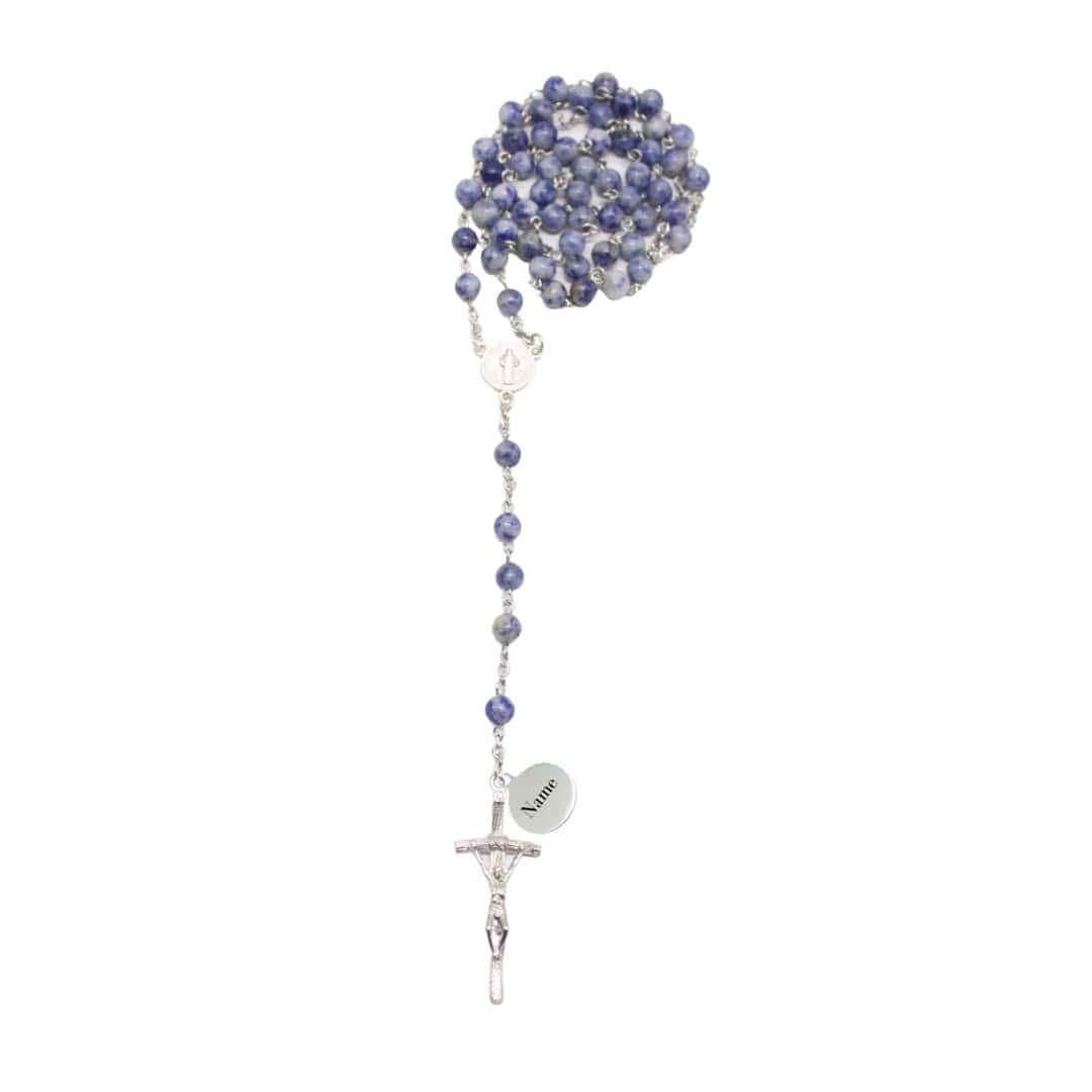 Natural Stone Rosary - 21 Stone Designs Available (Personalisation Available)