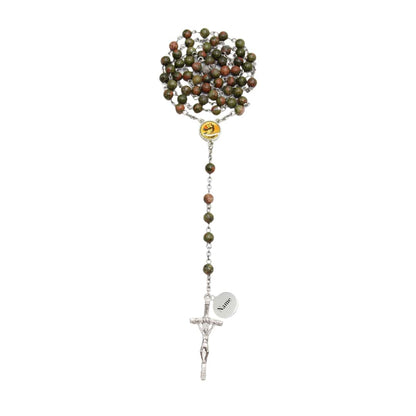 Unakite 6mm Stone Rosary