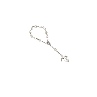 One Decade Rosary Chaplet Pearl Pink/White (Personalisation Available)