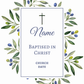 Personalised White Pillar Candle for Baptism 15cm