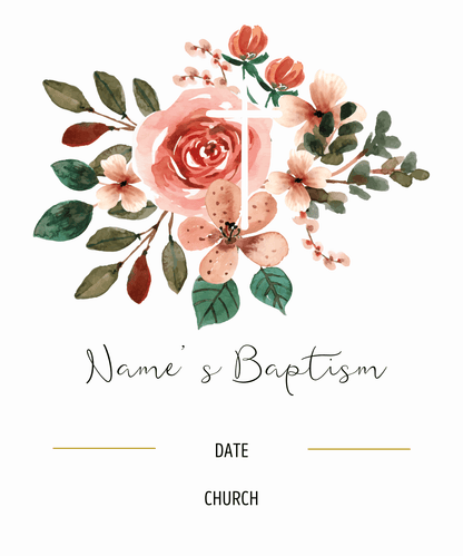 Personalised Baptism Candle /Cloth set (With Name & Date Personalisation)