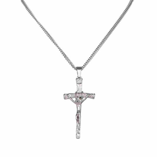 Stainless Steel Papal Crucifix/Chain