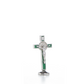 Metal St Benedict Standing Crucifix -10cm (Red/Blue/Green/Black)