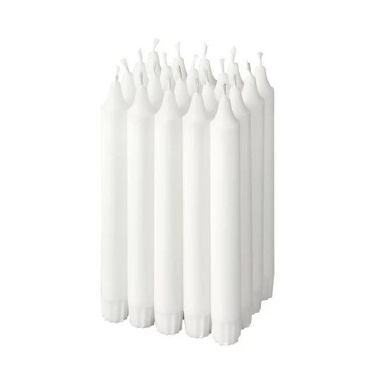Taper Candle White - 18cm (1 pair)