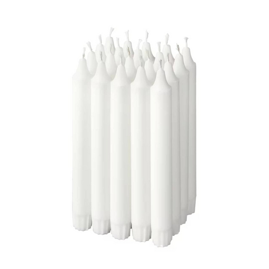 Taper Candle White - 18.5cm (1 pair)